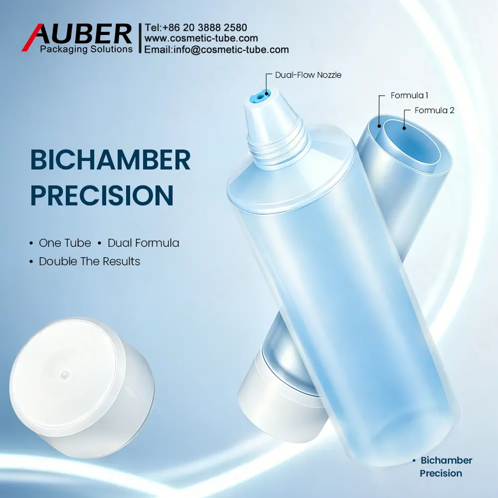 Auber Dual Chamber Cosmetic Tube for face cream